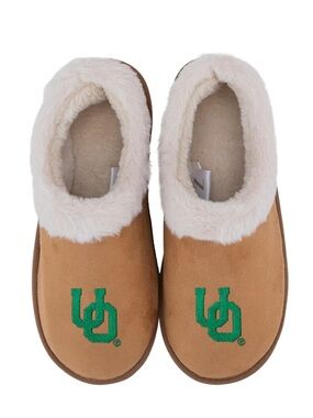 Oregon Ducks Women's Sz 9 / 10 Faux Fur Slippers Platform Shoes NCAA Teagan
